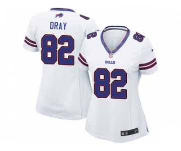 Women's Nike Buffalo Bills #82 Jim Dray Limited White NFL Jersey