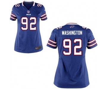 Women's Nike Buffalo Bills #92 Adolphus Washington Royal Blue Team Color NFL Jersey