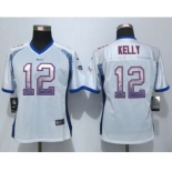 nike women nfl jerseys buffalo bills #12 jim kelly white[Elite drift fashion]