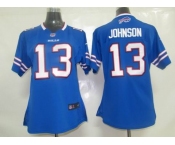 nike women nfl jerseys buffalo bills #13 johnson blue[nike]