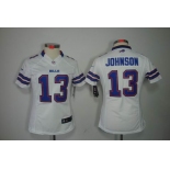 nike women nfl jerseys buffalo bills #13 johnson white[nike limited]