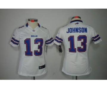 nike women nfl jerseys buffalo bills #13 johnson white[nike limited]