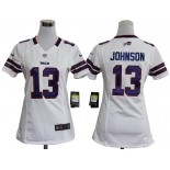 nike women nfl jerseys buffalo bills #13 johnson white[nike]