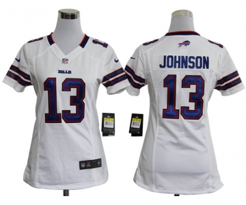 nike women nfl jerseys buffalo bills #13 johnson white[nike]