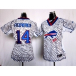 nike women nfl jerseys buffalo bills #14 ryan fitzpatrick [fem fan zebra]