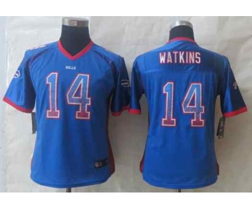 nike women nfl jerseys buffalo bills #14 watkins blue[Elite drift fashion][watkins]