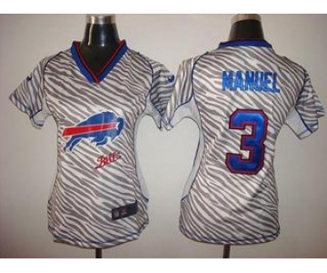 nike women nfl jerseys buffalo bills #3 manuel[fem fan zebra]