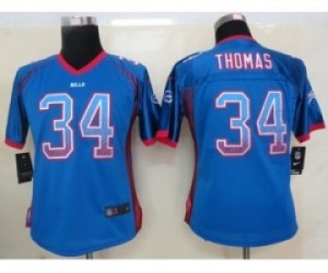 nike women nfl jerseys buffalo bills #34 thomas blue[Elite drift fashion]