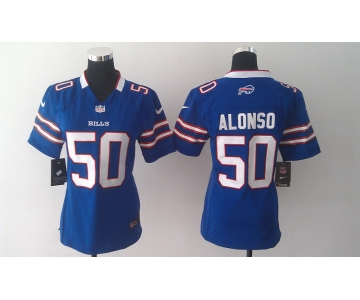 nike women nfl jerseys buffalo bills #50 alonso blue[nike]