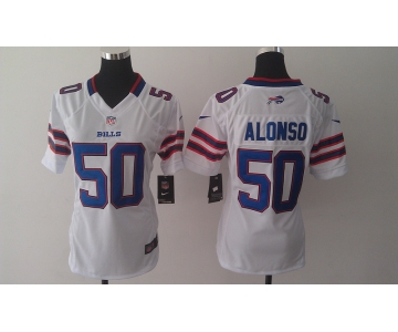 nike women nfl jerseys buffalo bills #50 alonso white[nike]