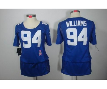 nike women nfl jerseys buffalo bills #94 williams blue[breast cancer awareness]