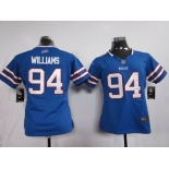 nike women nfl jerseys buffalo bills ##94 williams blue[nike]