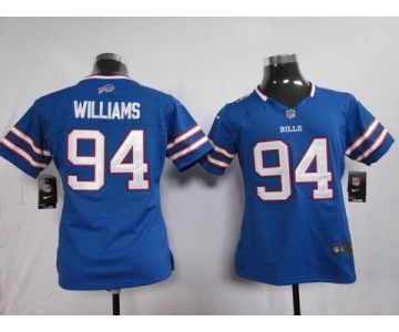 nike women nfl jerseys buffalo bills ##94 williams blue[nike]