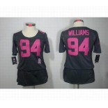 nike women nfl jerseys buffalo bills #94 williams dk.grey[breast cancer awareness]