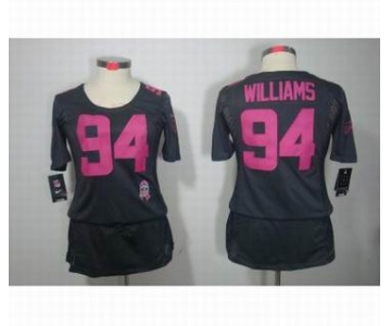 nike women nfl jerseys buffalo bills #94 williams dk.grey[breast cancer awareness]