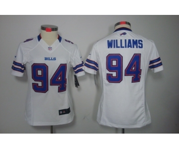 nike women nfl jerseys buffalo bills #94 williams white[nike limited]