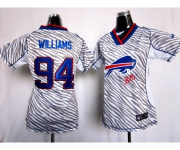 nike women nfl jerseys buffalo bills #94 williams[fem fan zebra]