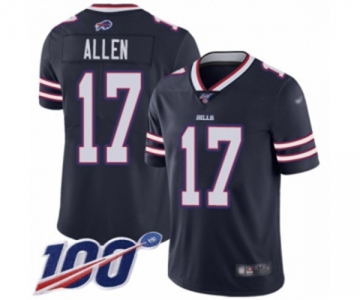 Youth Buffalo Bills #17 Josh Allen Limited Navy Blue Inverted Legend 100th Season Football Jersey