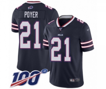 Youth Buffalo Bills #21 Jordan Poyer Limited Navy Blue Inverted Legend 100th Season Football Jersey