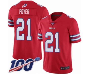 Youth Buffalo Bills #21 Jordan Poyer Limited Red Rush Vapor Untouchable 100th Season Football Jersey