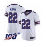 Youth Buffalo Bills #22 Marcus Murphy White Vapor Untouchable Limited Player 100th Season Football Jersey