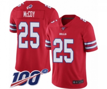 Youth Buffalo Bills #25 LeSean McCoy Limited Red Rush Vapor Untouchable 100th Season Football Jersey