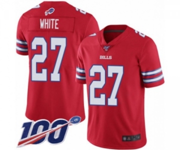 Youth Buffalo Bills #27 Tre'Davious White Limited Red Rush Vapor Untouchable 100th Season Football Jersey