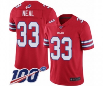 Youth Buffalo Bills #33 Siran Neal Limited Red Rush Vapor Untouchable 100th Season Football Jersey