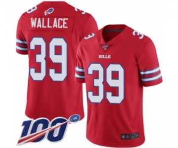 Youth Buffalo Bills #39 Levi Wallace Limited Red Rush Vapor Untouchable 100th Season Football Jersey