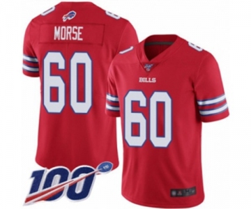 Youth Buffalo Bills #60 Mitch Morse Limited Red Rush Vapor Untouchable 100th Season Football Jersey