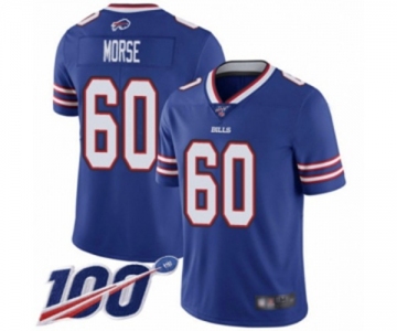 Youth Buffalo Bills #60 Mitch Morse Royal Blue Team Color Vapor Untouchable Limited Player 100th Season Football Jersey