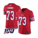 Youth Buffalo Bills #73 Dion Dawkins Limited Red Rush Vapor Untouchable 100th Season Football Jersey