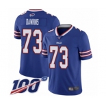 Youth Buffalo Bills #73 Dion Dawkins Royal Blue Team Color Vapor Untouchable Limited Player 100th Season Football Jersey