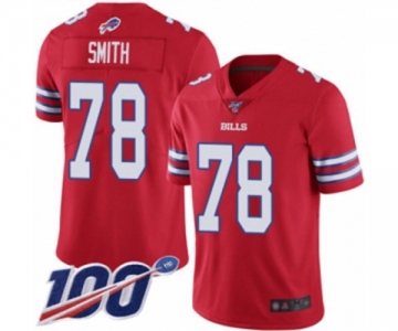 Youth Buffalo Bills #78 Bruce Smith Limited Red Rush Vapor Untouchable 100th Season Football Jersey