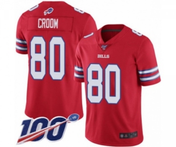 Youth Buffalo Bills #80 Jason Croom Limited Red Rush Vapor Untouchable 100th Season Football Jersey