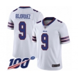 Youth Buffalo Bills #9 Corey Bojorquez White Vapor Untouchable Limited Player 100th Season Football Jersey