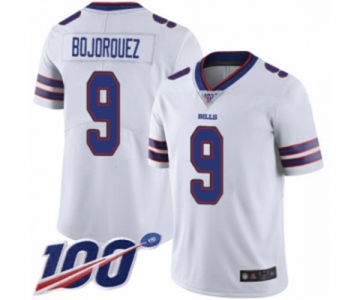 Youth Buffalo Bills #9 Corey Bojorquez White Vapor Untouchable Limited Player 100th Season Football Jersey