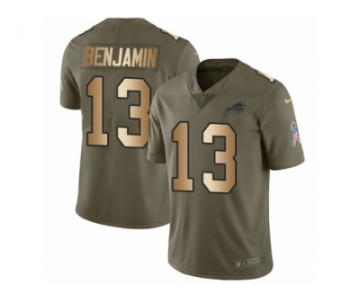 Youth Nike Buffalo Bills #13 Kelvin Benjamin Limited Olive Gold 2017 Salute to Service NFL Jersey