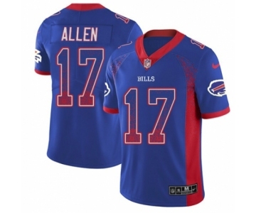 Youth Nike Buffalo Bills #17 Josh Allen Limited Royal Blue Rush Drift Fashion NFL Jersey