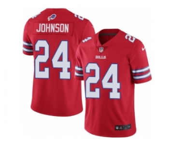 Youth Nike Buffalo Bills #24 Leonard Johnson Limited Red Rush Vapor Untouchable NFL Jersey