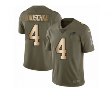 Youth Nike Buffalo Bills #4 Stephen Hauschka Limited Olive Gold 2017 Salute to Service NFL Jersey