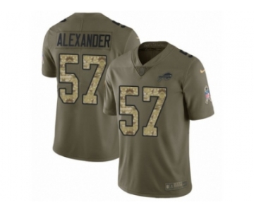 Youth Nike Buffalo Bills #57 Lorenzo Alexander Limited Olive Camo 2017 Salute to Service NFL Jersey