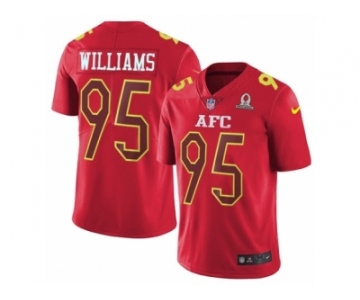 Youth Nike Buffalo Bills #95 Kyle Williams Limited Red 2017 Pro Bowl NFL Jersey