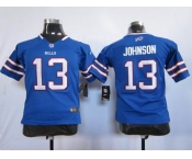 nike youth nfl jerseys buffalo bills #13 johnson blue[nike]