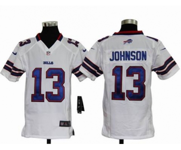 nike youth nfl jerseys buffalo bills #13 johnson white[nike]