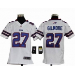 nike youth nfl jerseys buffalo bills #27 gilmore white[nike]