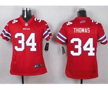 nike youth nfl jerseys buffalo bills #34 thomas red[nike]