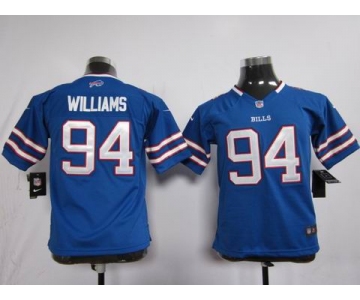 nike youth nfl jerseys buffalo bills ##94 williams blue[nike]