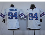 nike youth nfl jerseys buffalo bills #94 williams white[nike]