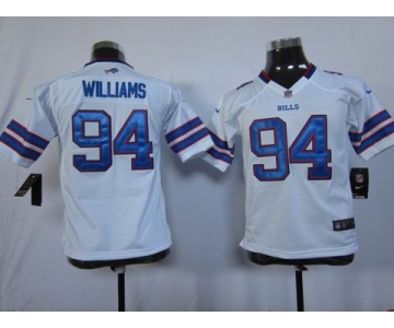 nike youth nfl jerseys buffalo bills #94 williams white[nike]